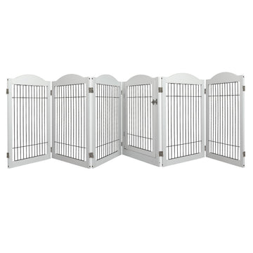 PaWz 6 Panels Pet Dog Playpen Puppy Exercise Cage Enclosure Fence Indoor White PaWz